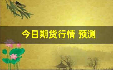 今日期货行情 预测(今日期货行情 预测分析)_https://www.taocizhiliang.com_装修流程_第1张